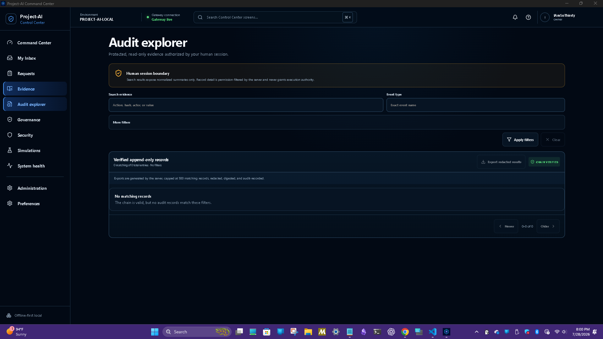 Audit explorer