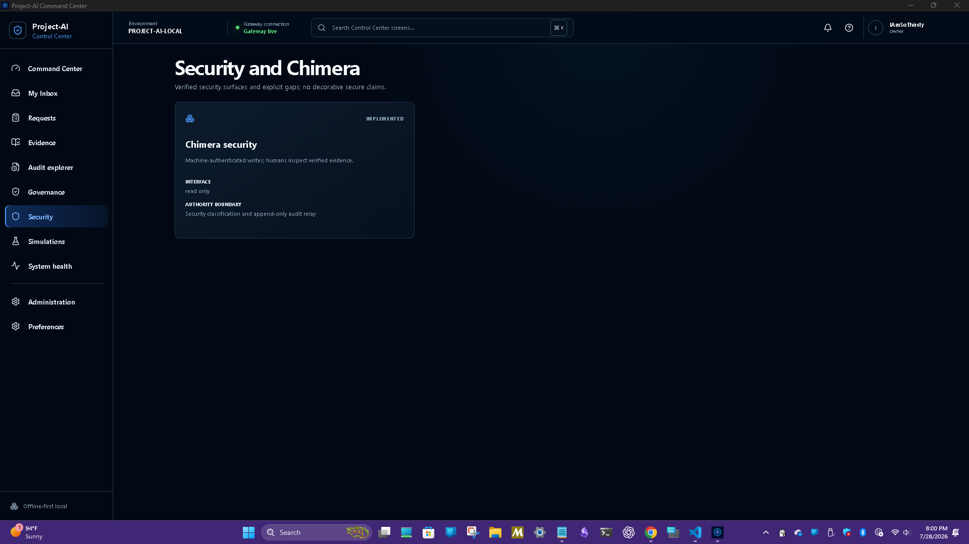 Security and Chimera