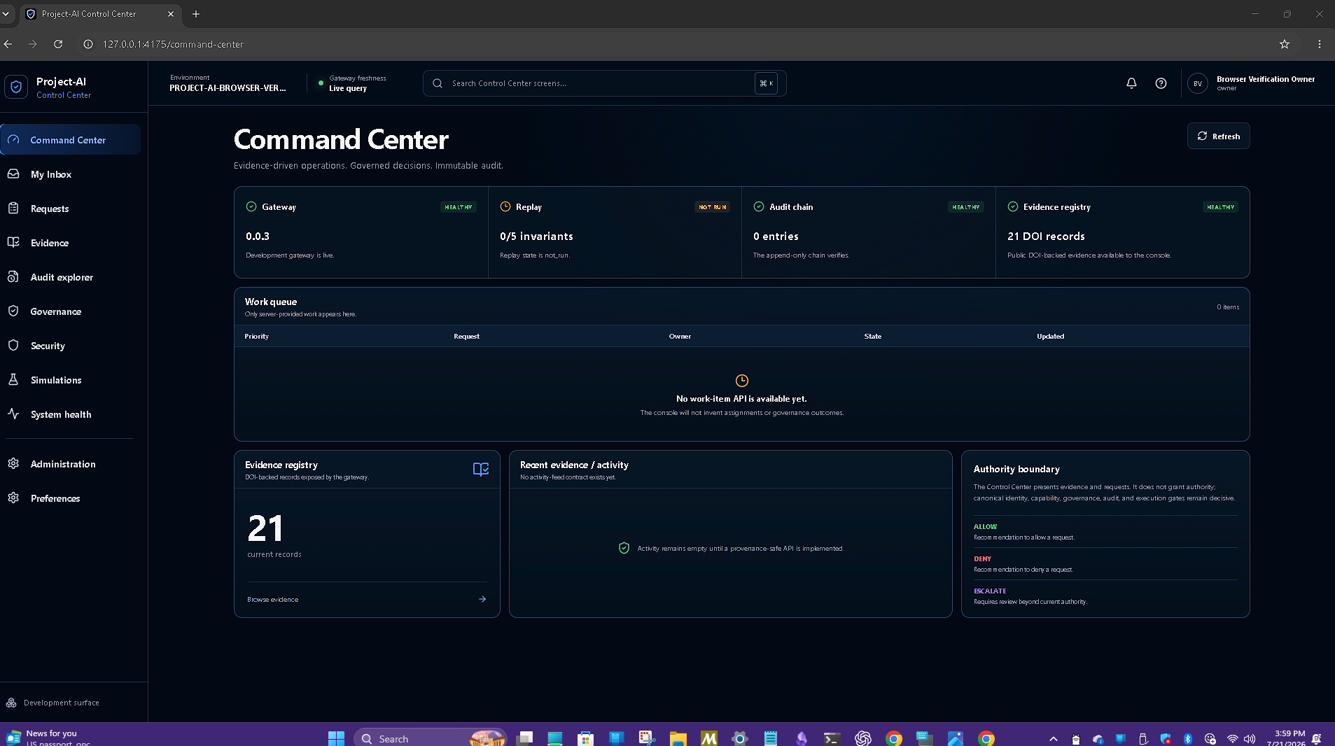 Command Center