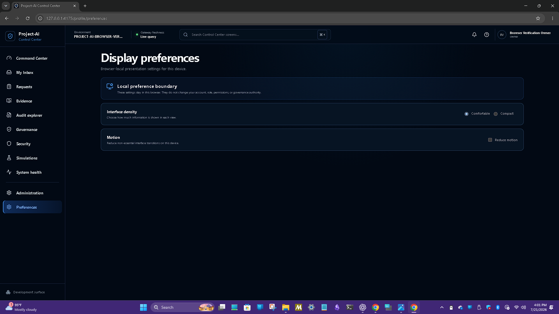 Preferences